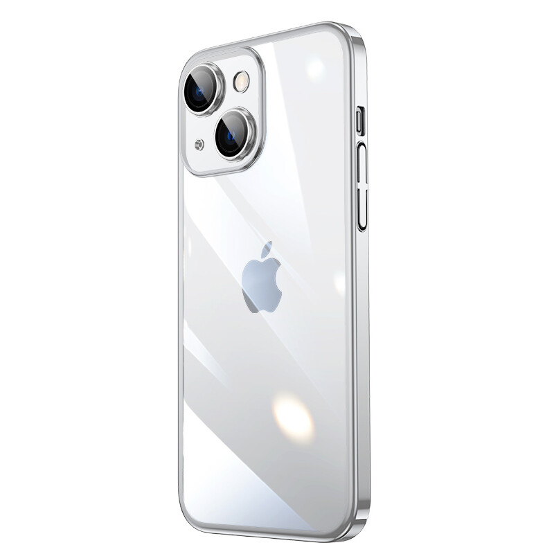 KNY Apple phone 14 Plus Klf Renkli Kenarl Sert Riksos Kapak