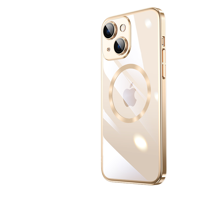 KNY Apple İphone 14 Plus Kılıf Renkli Kenarlı Kamera Korumalı Magsafeli Riksos Kapak