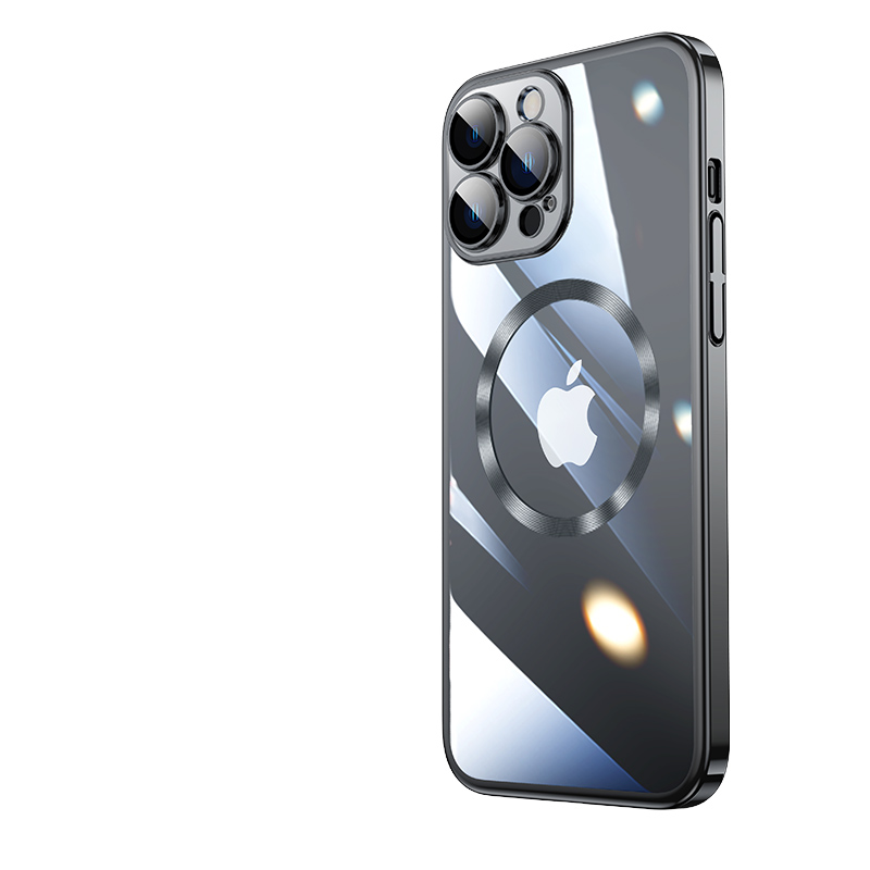 KNY Apple phone 14 Pro Max Klf Renkli Kenarl Kamera Korumal Magsafeli Riksos Kapak