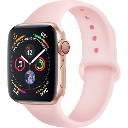 KNY Apple Watch Ultra 49 MM in Klasik Renkli Silikon Kordon-Kay
