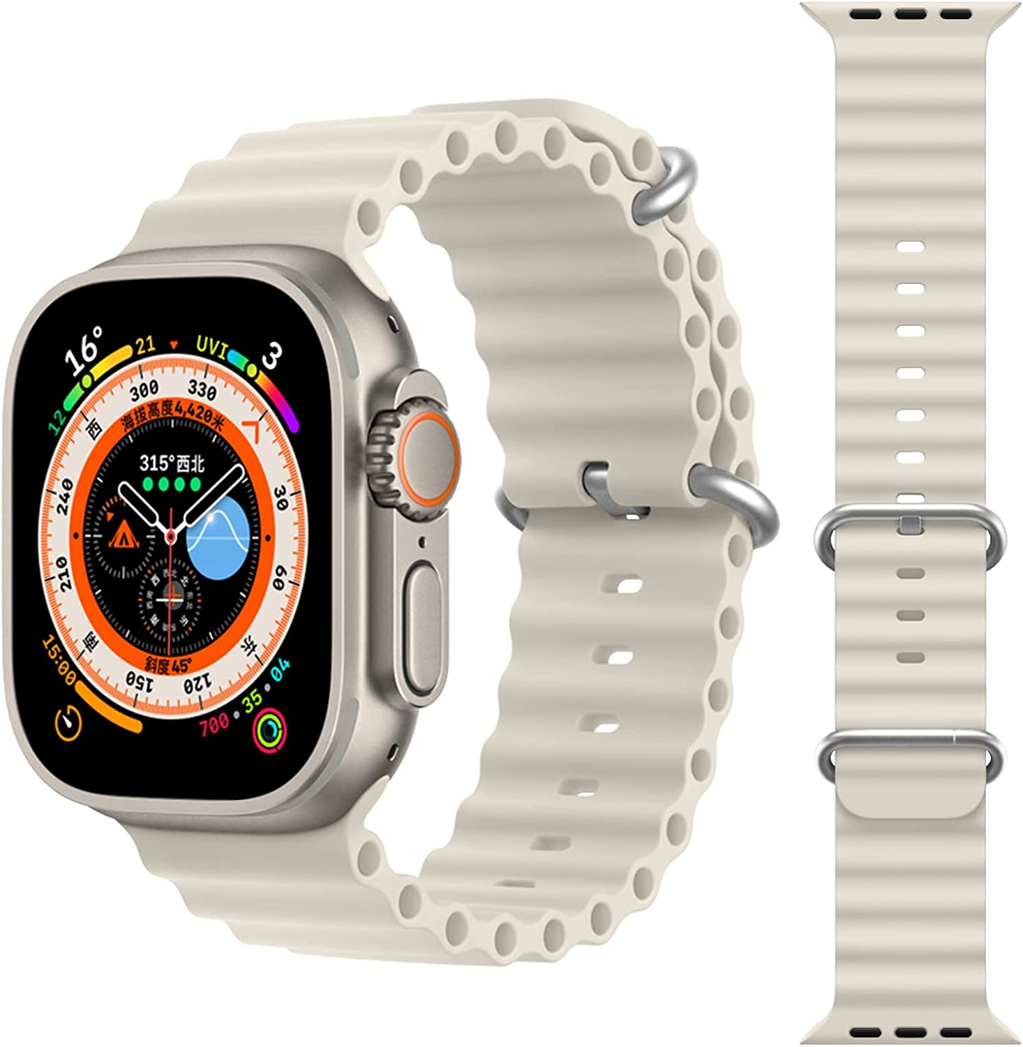 KNY Apple Watch 38 MM in KRD-75 Renkli Silikon Kay-Kordon