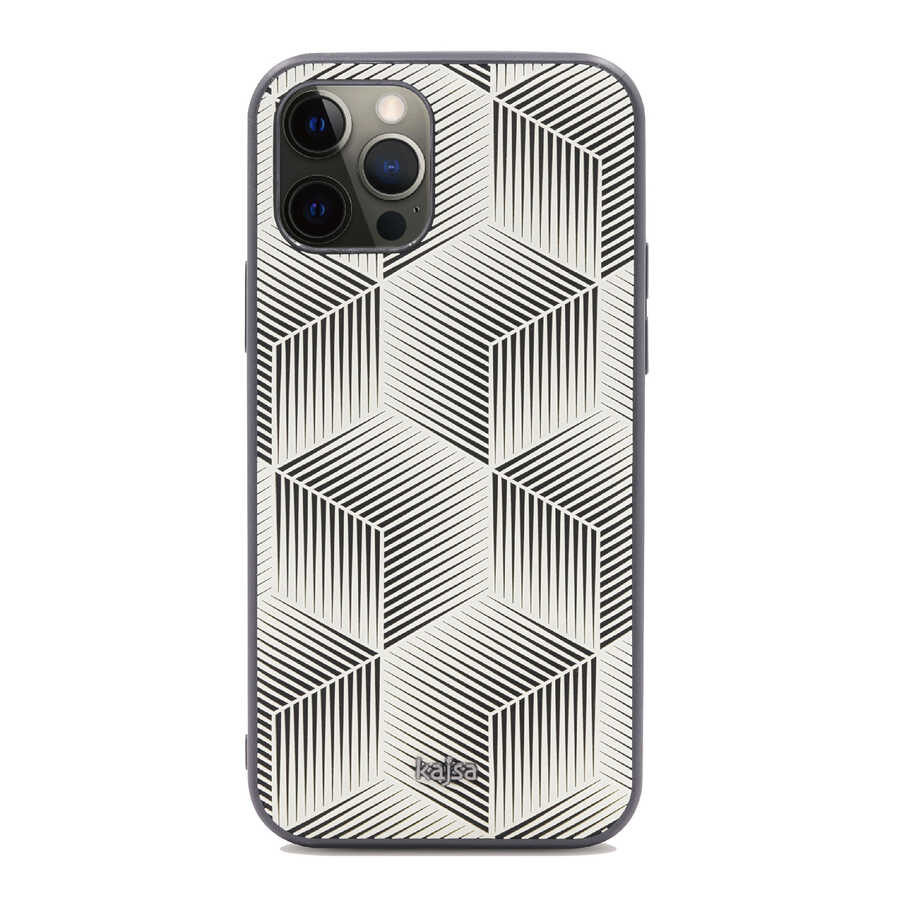 Apple iPhone 12 Pro Klf Kajsa Splendid Serisi 3D Cube Kapak