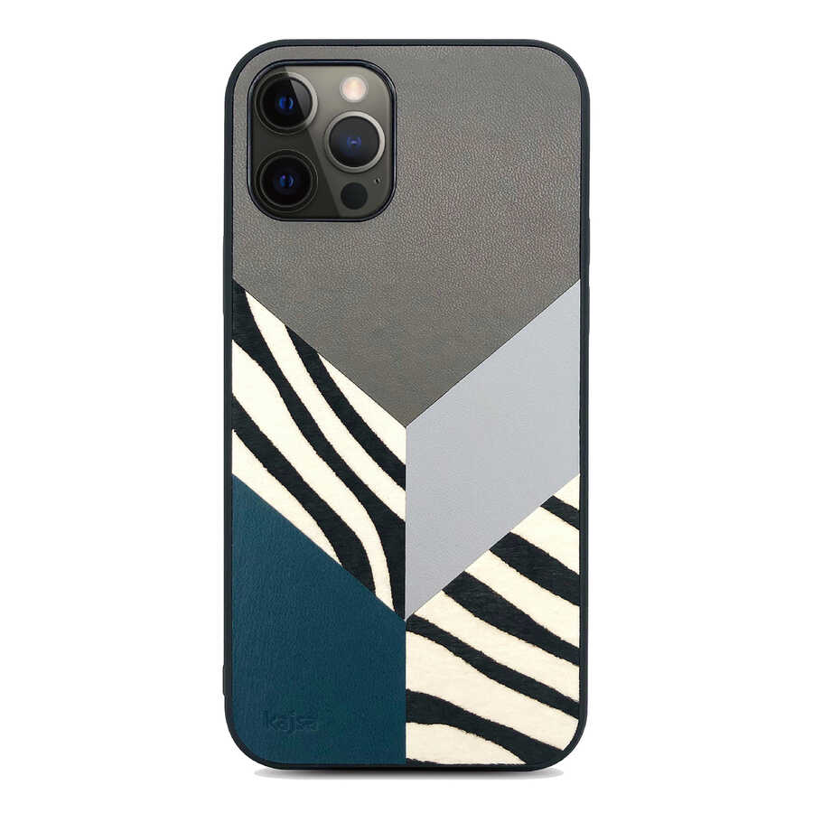 Apple iPhone 12 Pro Max Klf Kajsa Glamorous Serisi Zebra Combo Kapak