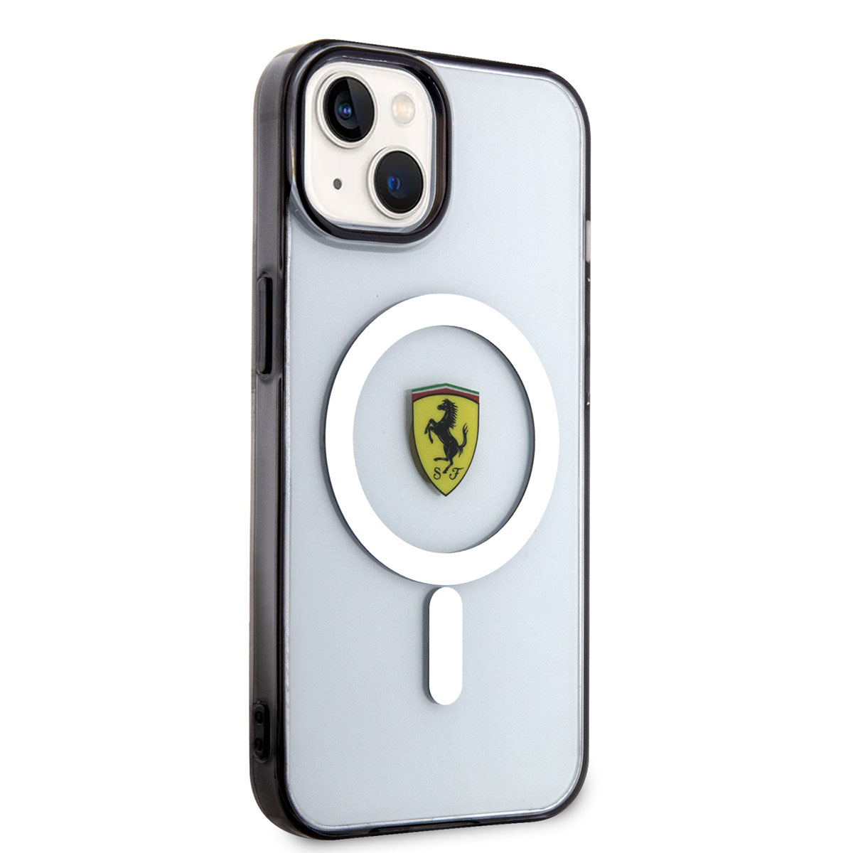Apple iPhone 14 Klf Ferrari Magsafe arj zellikli Transparan Dizayn Kapak