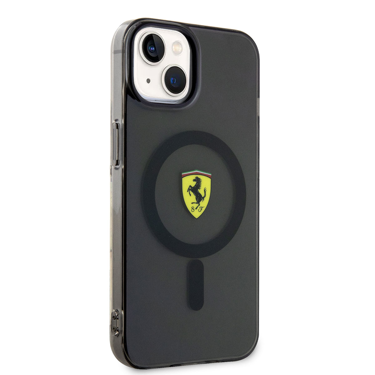 Apple iPhone 14 Klf Ferrari Magsafe arj zellikli Yar Transparan Dizayn Kapak