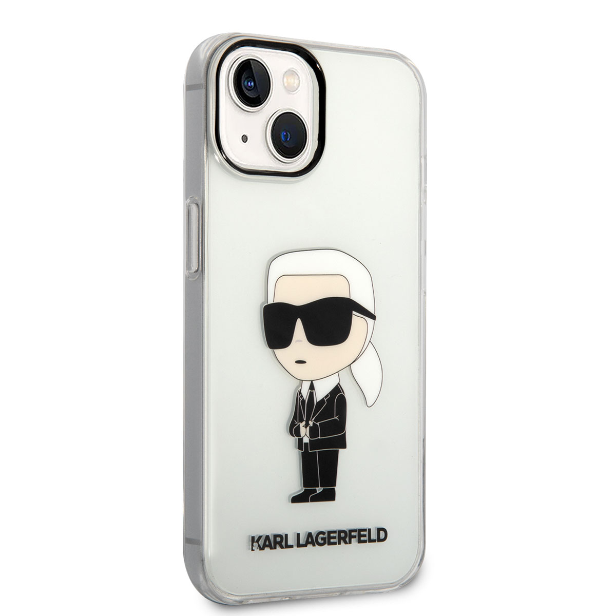 Apple iPhone 14 Klf Karl Lagerfeld Transparan konik Karl Dizayn Kapak
