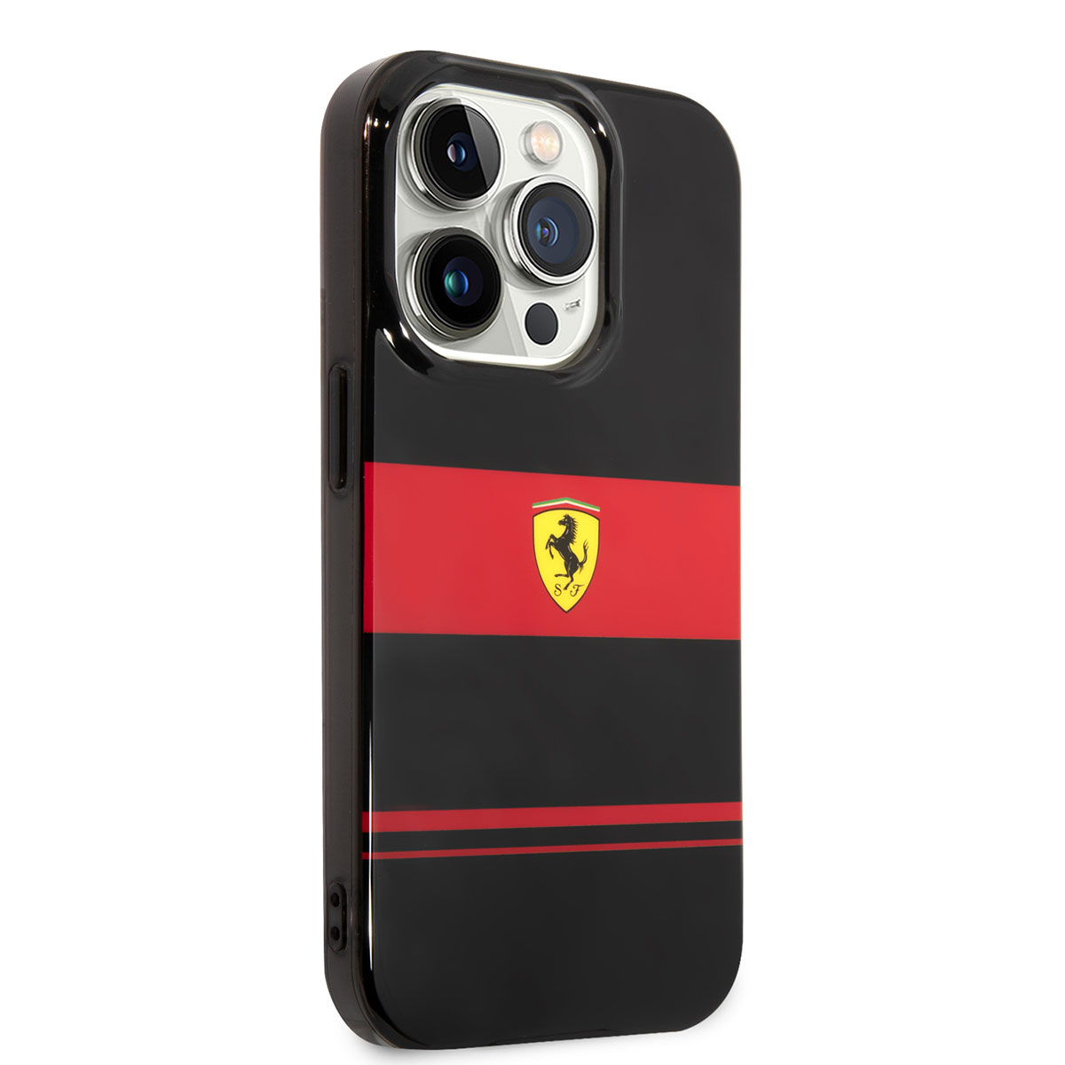 Apple iPhone 14 Pro Klf Ferrari Magsafe arj zellikli Yatay izgili Dizayn Kapak