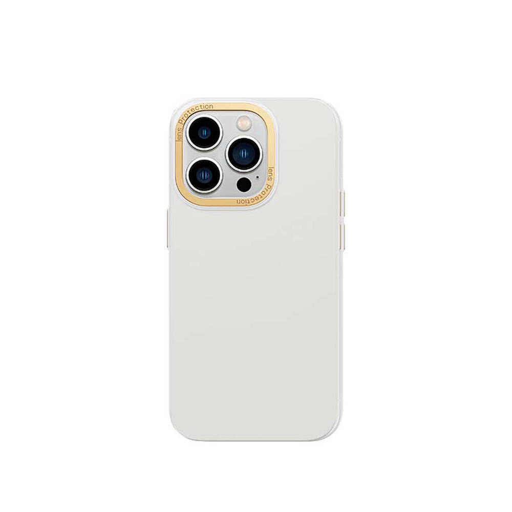 Apple iPhone 14 Pro Klf Metal Kamera ereveli Recci Glaze Serisi Kapak
