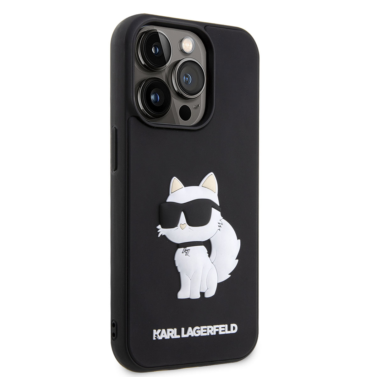 Apple iPhone 14 Pro Max Klf Karl Lagerfeld 3D Rubber Choupette Dizayn Kapak