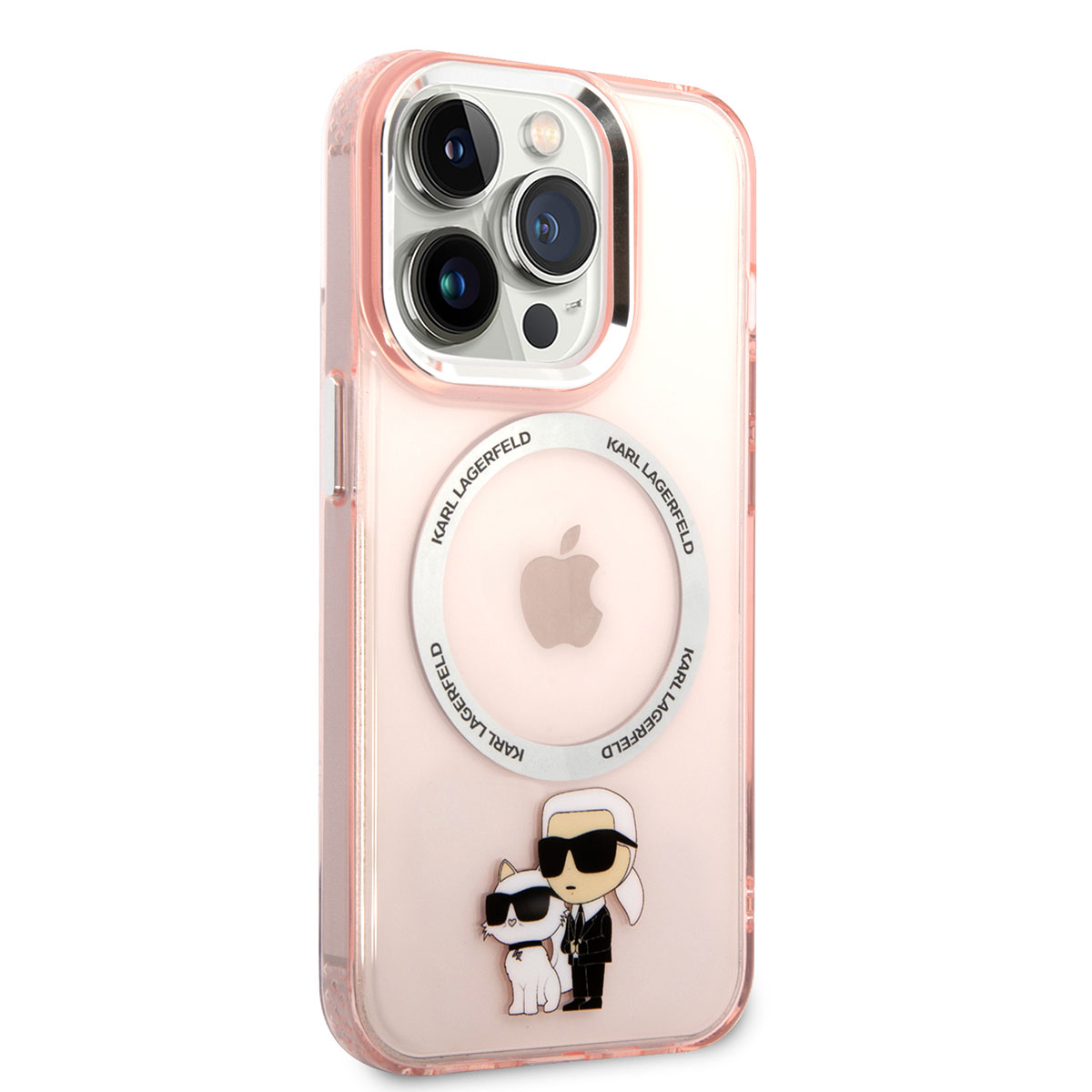 Apple iPhone 14 Pro Max Klf Karl Lagerfeld Magsafe arj zellikli K&C Dizayn Kapak