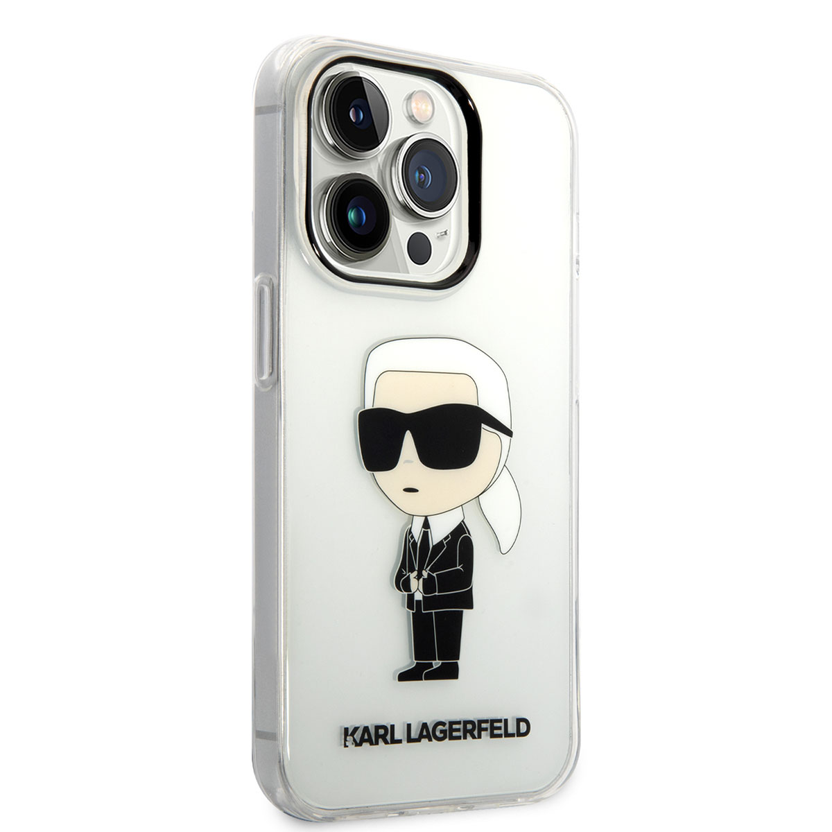 Apple iPhone 14 Pro Max Klf Karl Lagerfeld Transparan konik Karl Dizayn Kapak