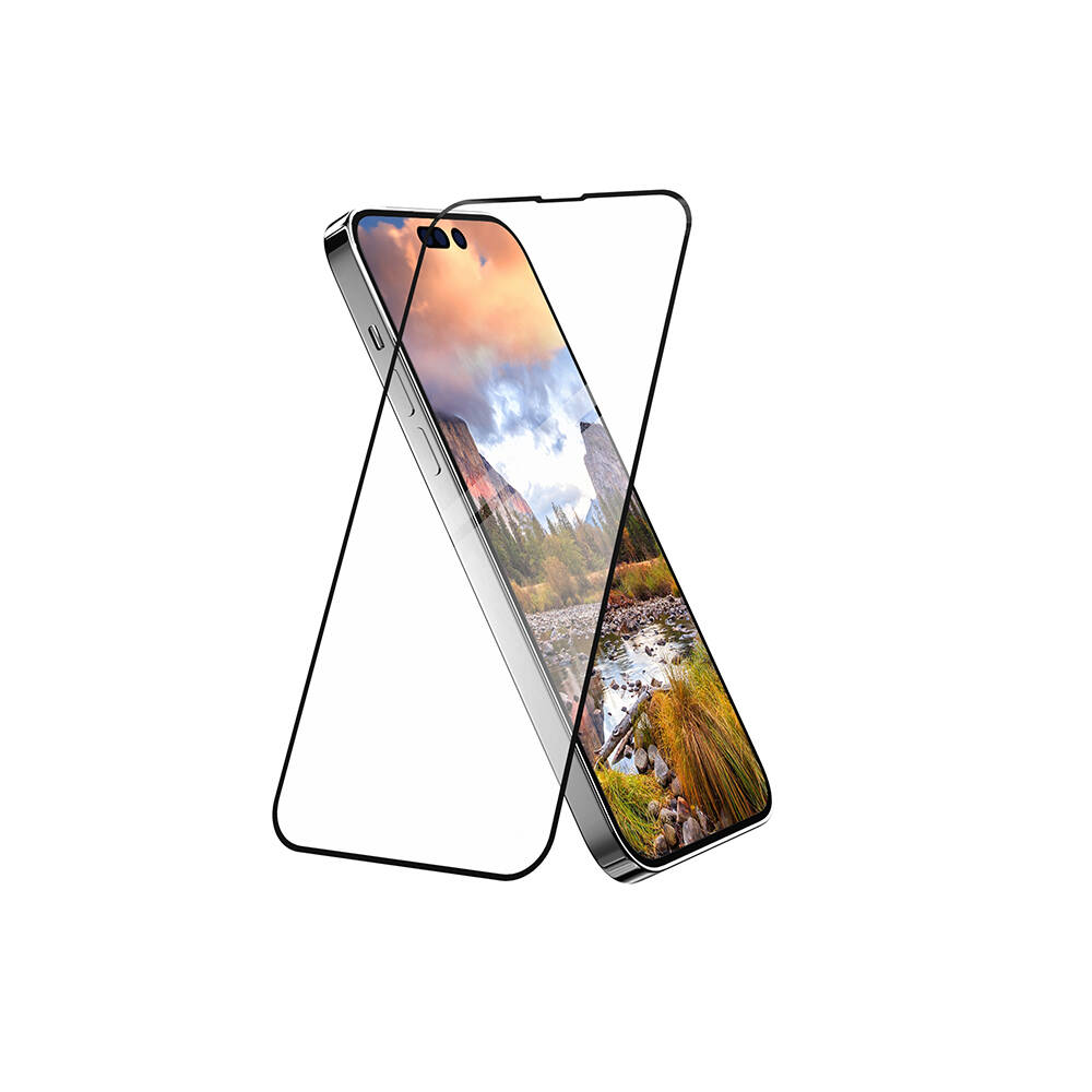 Apple iPhone 14 Pro Max Oleofobik Temperli Ultra HD Lisansl Switcheasy Vetro 9H Cam Ekran Koruyucu