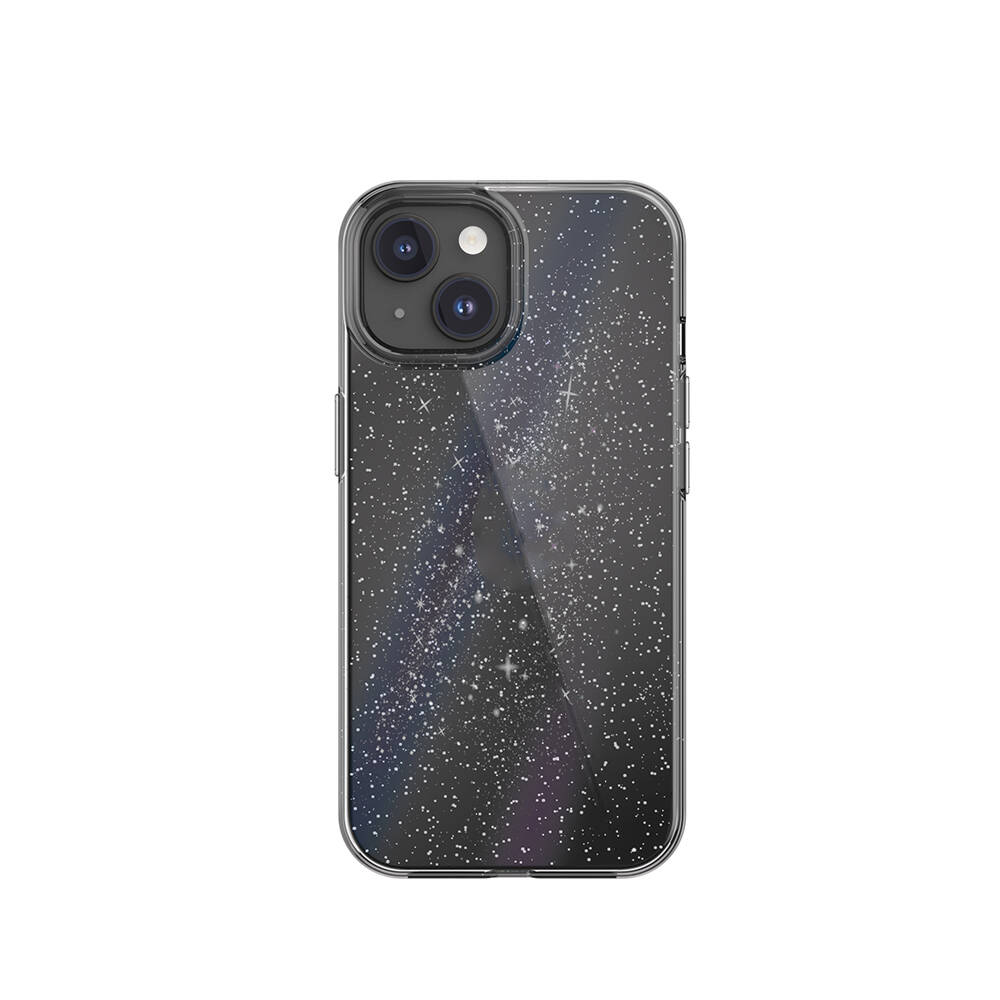 Apple iPhone 15 Klf ift Katmanl IMD Baskl Bumper Lisansl Switcheasy Cosmos Nebula Kapak