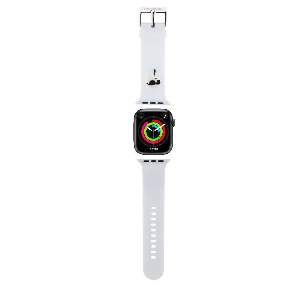 Apple Watch 38mm Karl Lagerfeld Orjinal Lisanslı İkonik Karl Head Logolu Silikon Kordon