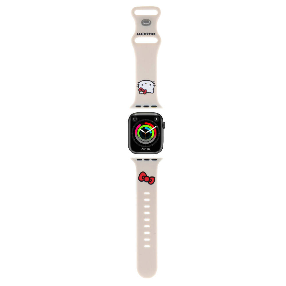 Apple Watch 40mm Hello Kitty Orjinal Lisansl Yaz Logolu Fiyonk & Kitty Head Silikon Kordon