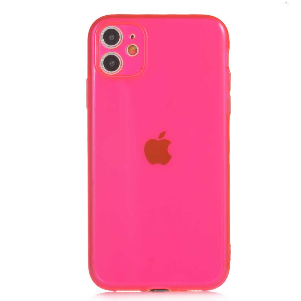 KNY Apple phone 11 Klf Renkli Fosforlu Mun Silikon