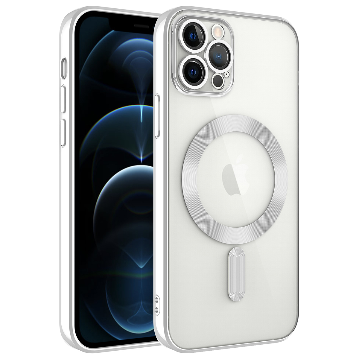 KNY Apple phone 12 Pro Klf Kamera Korumal Laser Magsafeli Demre Silikon