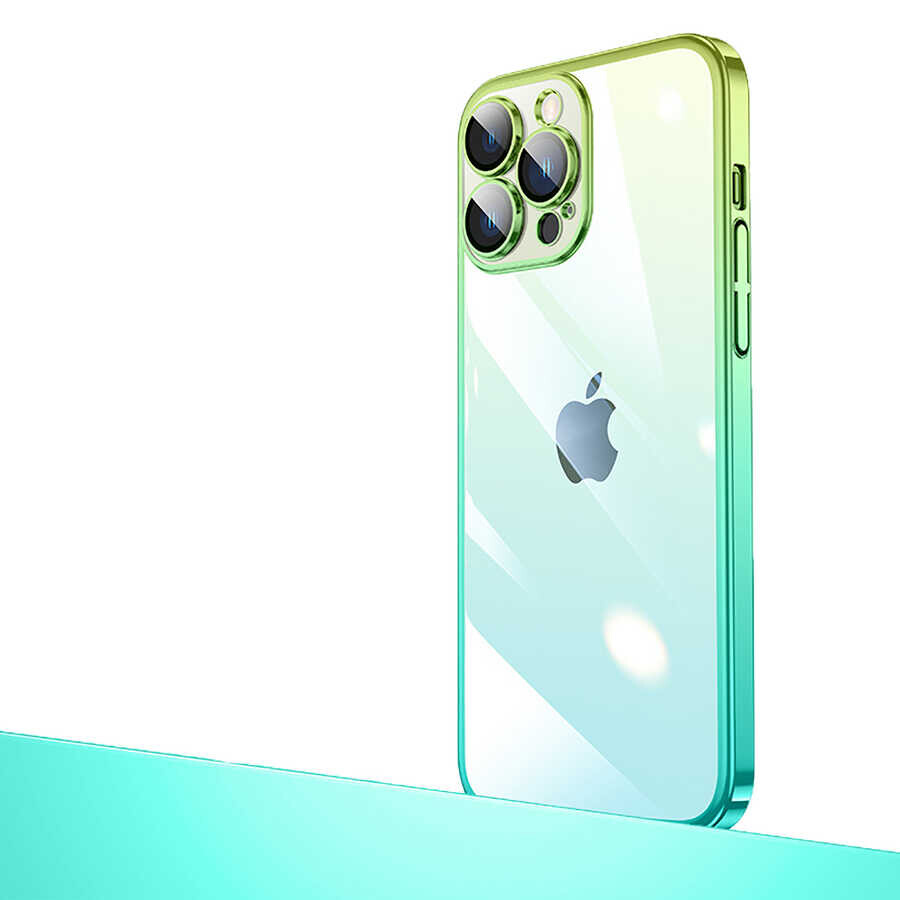 KNY Apple phone 12 Pro Klf Renk Geili Parlak Sert Senkron Kapak