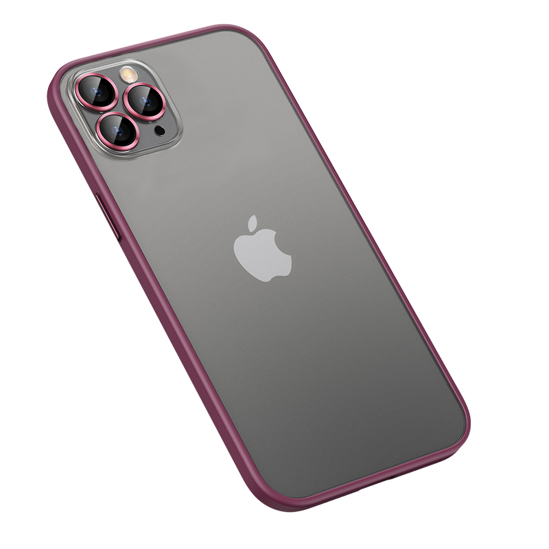 KNY Apple phone 12 Pro Klf Renkli Kenarl Kamera Lens Koruyucul Retro Kapak