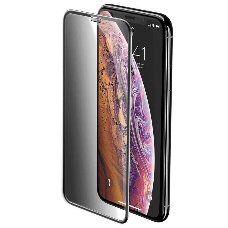 KNY Apple phone 12 Pro Max in Yanlardan Grnmeyen 5D Privacy Cam Ekran Koruyucu Siyah