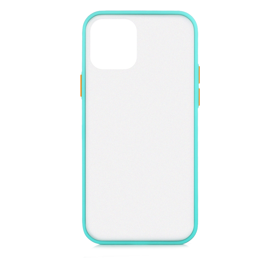KNY Apple İphone 12 Pro Max Kılıf Renkli Silikon Kenarlı Buzlu Fri Kapak