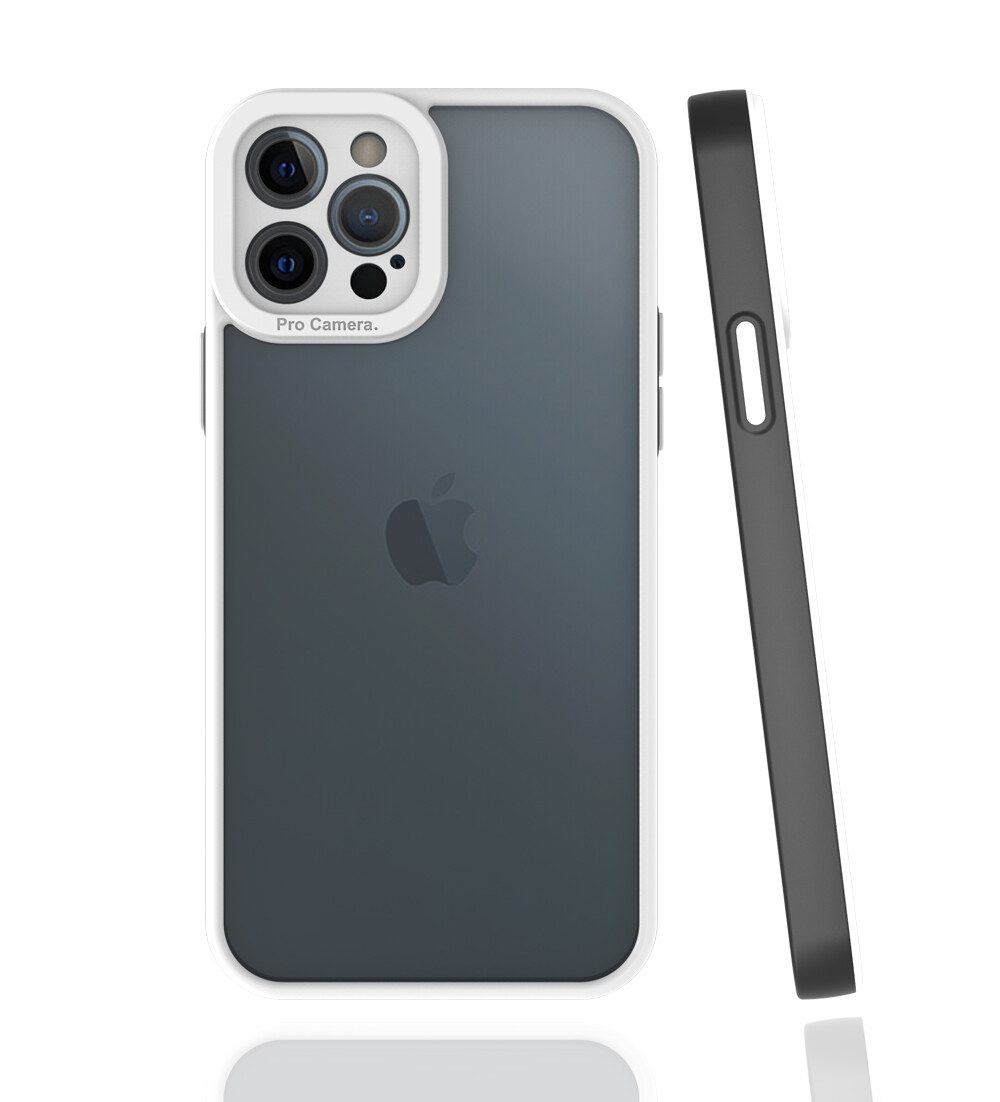 KNY Apple phone 12 Pro Max Klf Renkli Silikon Kenarl Kamera Korumal effaf Mima Kapak