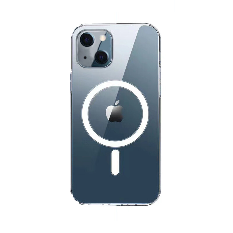 KNY Apple phone 13 Klf Manyetik TagSafe effaf Silikon Kapak