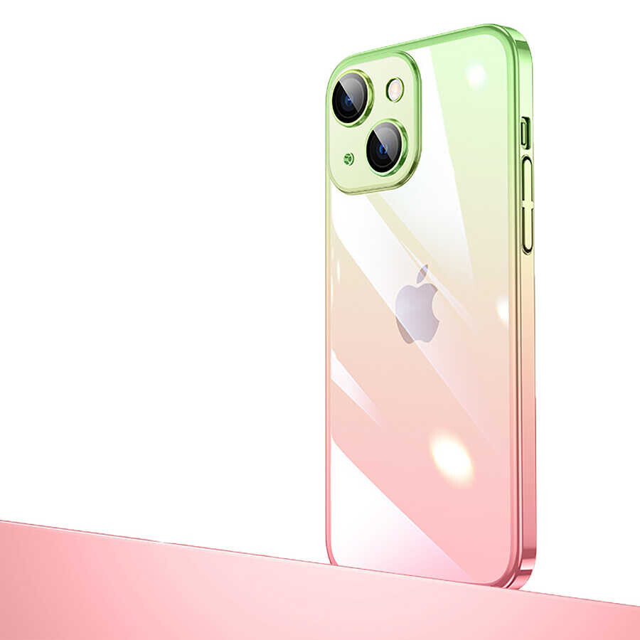 KNY Apple phone 13 Klf Renk Geili Parlak Sert Senkron Kapak