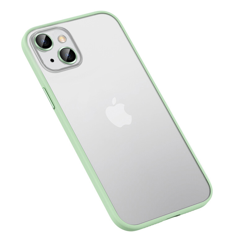 KNY Apple phone 13 Klf Renkli Kenarl Kamera Lens Koruyucul Retro Kapak