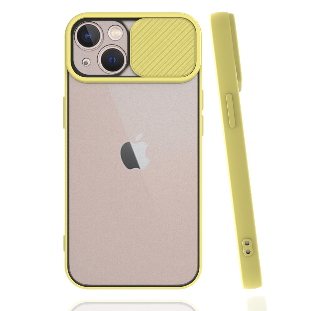 KNY Apple phone 13 Klf Silikon Kenarl Renkli Srgl Lensi Kapak