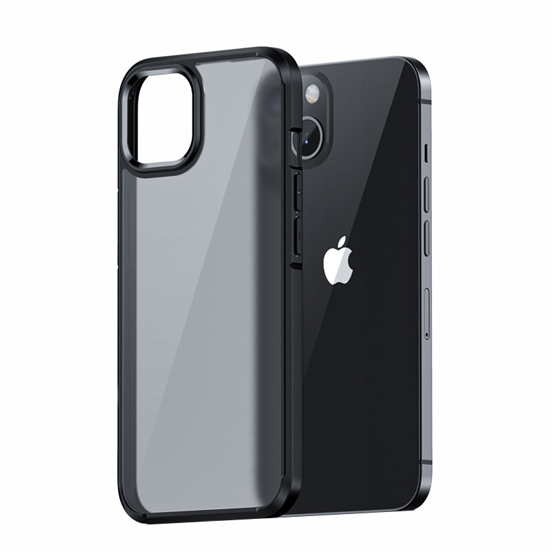 KNY Apple phone 13 Mini Klf Renkli Kenarl Arkas Buzlu H-Boom Kapak