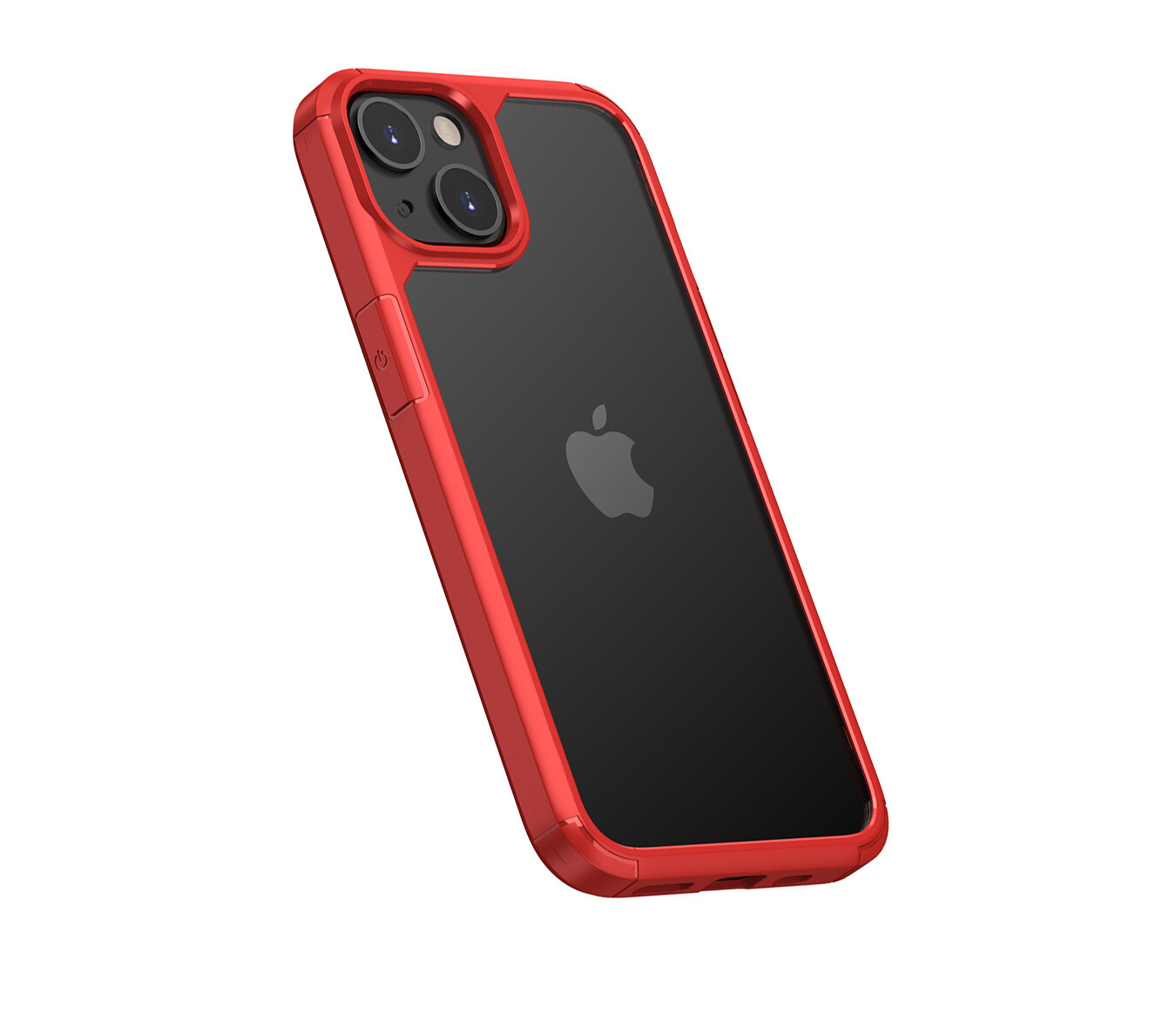 KNY Apple phone 13 Mini Klf Renkli Kenarl Arkas effaf Roll Kapak