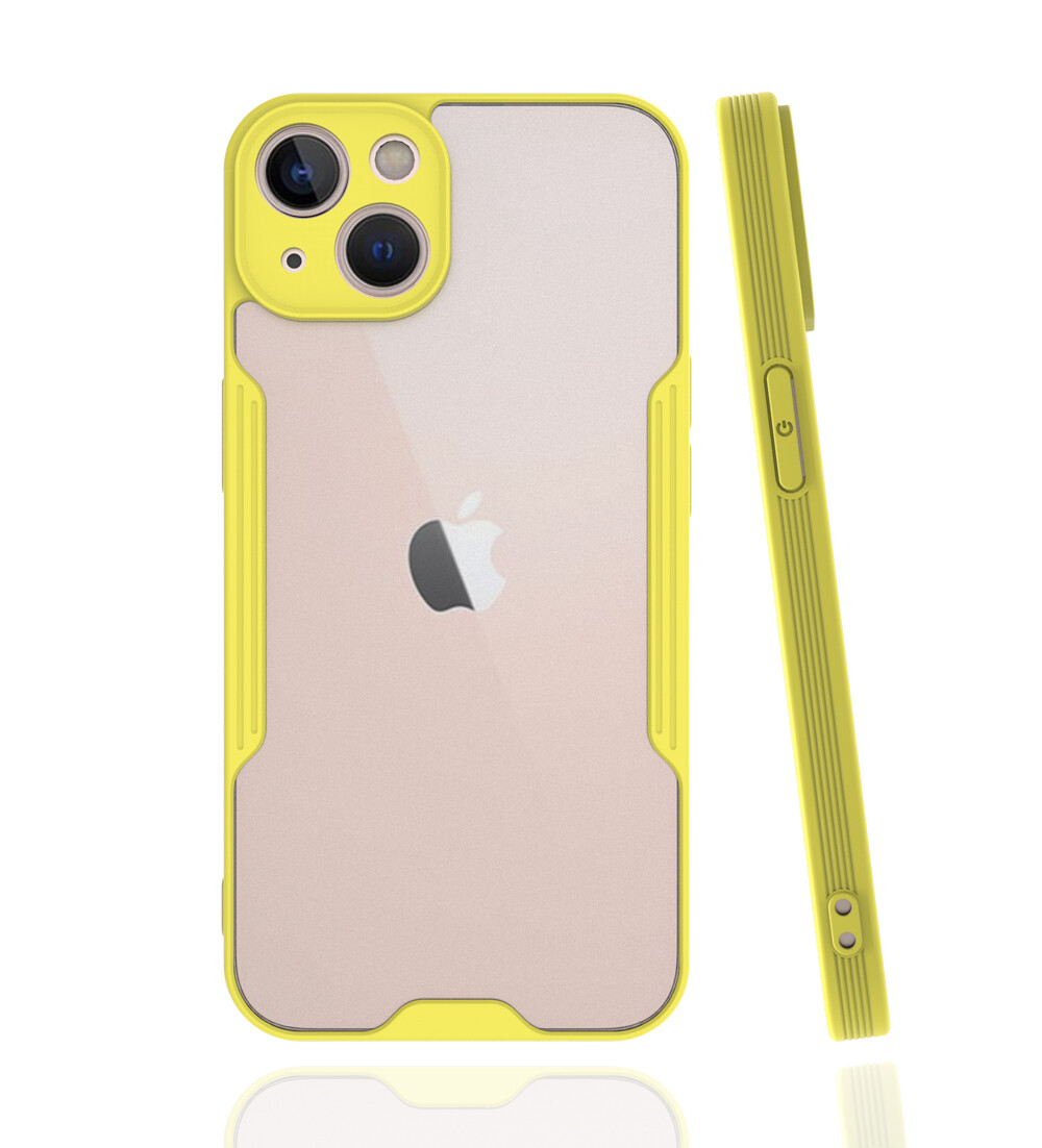 KNY Apple phone 13 Mini Klf Silikon Kenarl Kamera Korumal Buzlu Parfe Kapak