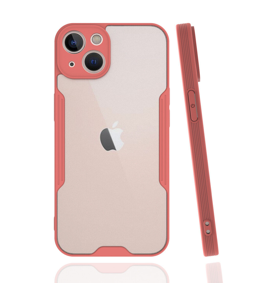 KNY Apple phone 13 Mini Klf Silikon Kenarl Kamera Korumal Buzlu Parfe Kapak