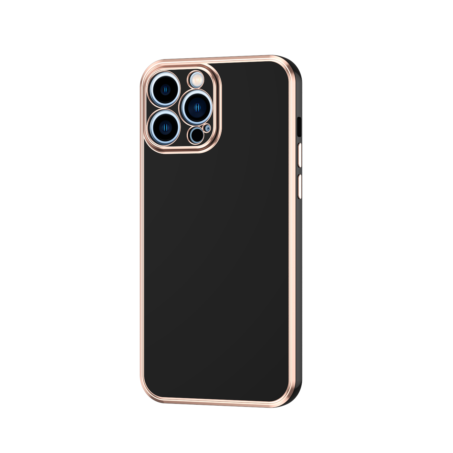 KNY Apple phone 13 Pro Klf Renkli Parlak Kenarl Laser Bark Silikon
