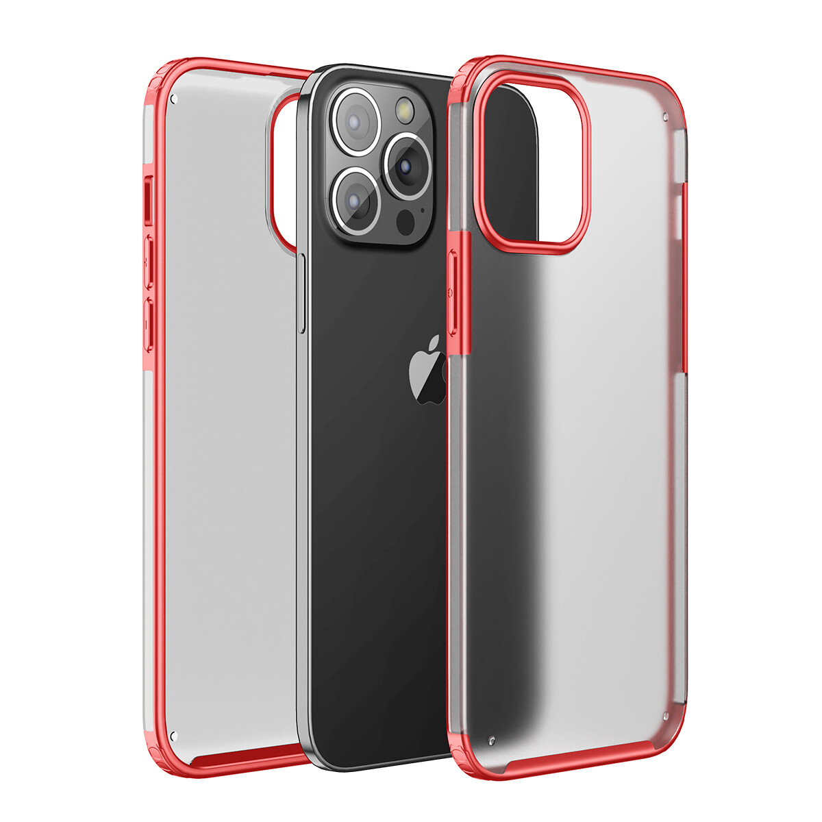KNY Apple phone 13 Pro Klf Silikon Kenarl Renkli Buzlu Volks Kapak