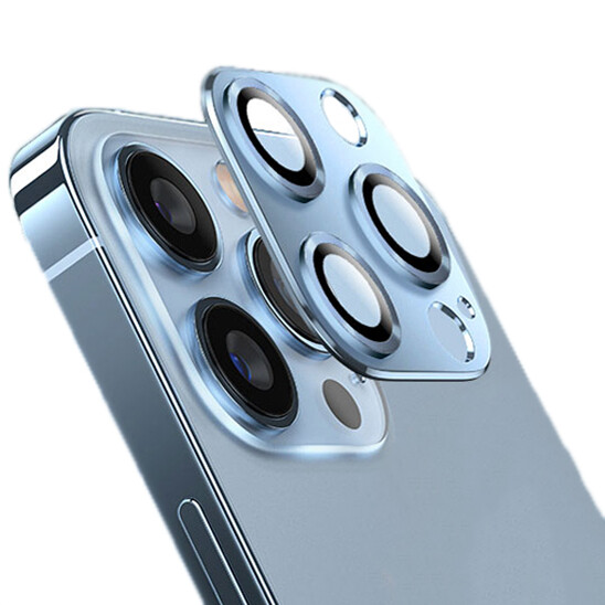 KNY Apple İphone 13 Pro Max İçin Renkli 3D Kamera Koruma Lens Koruyucusu