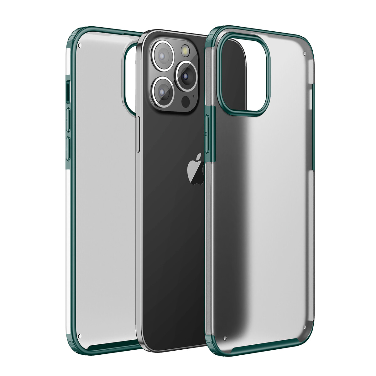 KNY Apple phone 13 Pro Max Klf Silikon Kenarl Renkli Buzlu Volks Kapak