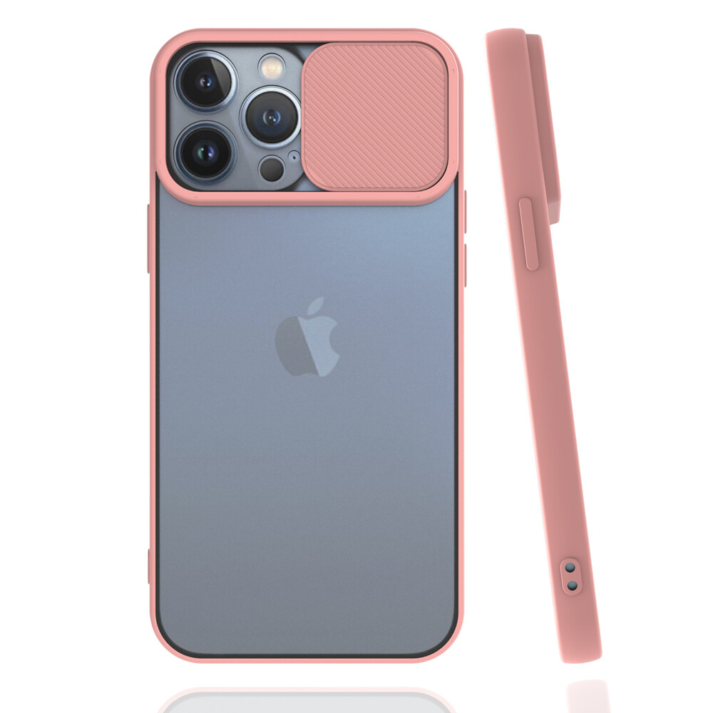 KNY Apple phone 13 Pro Max Klf Silikon Kenarl Renkli Srgl Lensi Kapak