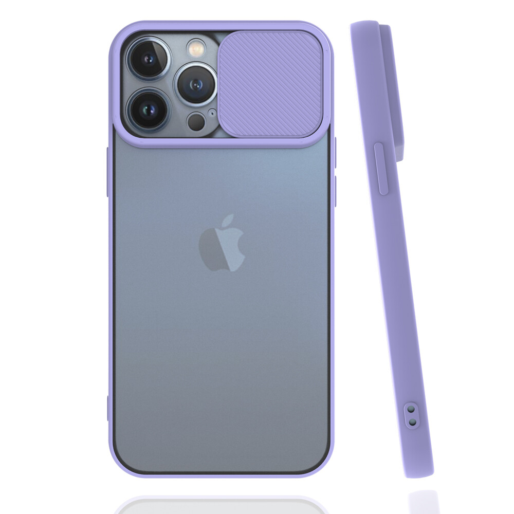 KNY Apple phone 13 Pro Max Klf Silikon Kenarl Renkli Srgl Lensi Kapak
