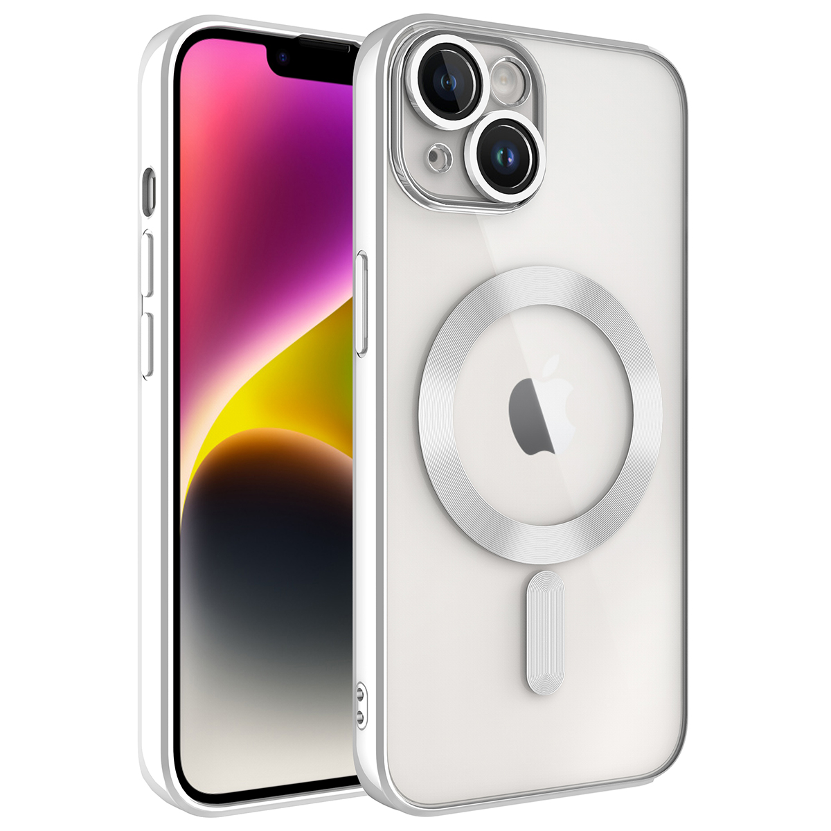 KNY Apple phone 14 Klf Kamera Korumal Laser Magsafeli Demre Silikon