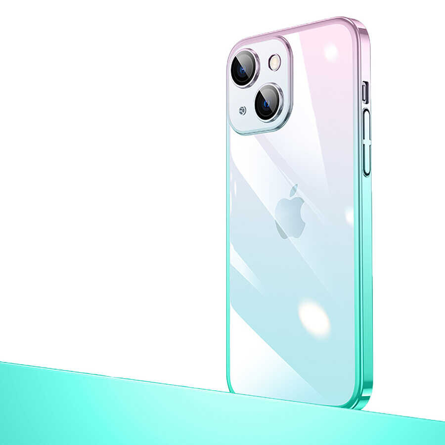 KNY Apple phone 14 Klf Renk Geili Parlak Sert Senkron Kapak