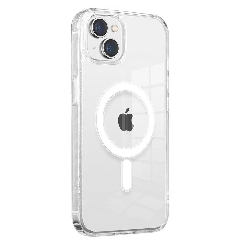 KNY Apple phone 14 Klf Ultra Korumal effaf Magsafeli Emboss Sert Silikon
