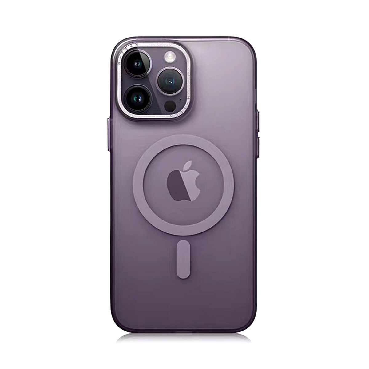 KNY Apple phone 14 Pro Max Klf Kamera Korumal Buzlu Magsafeli Tuval Kapak
