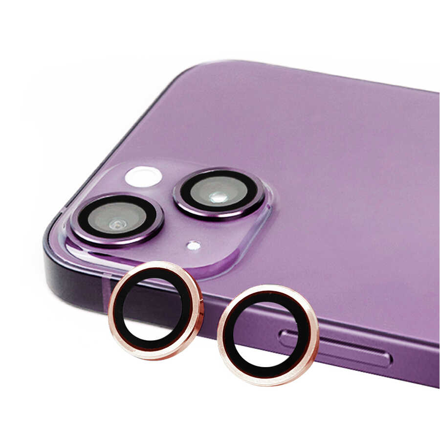 KNY Apple İphone 15 Plus İçin Metal Çerçeveli Tekli CL-07 Kamera Cam Koruyucu