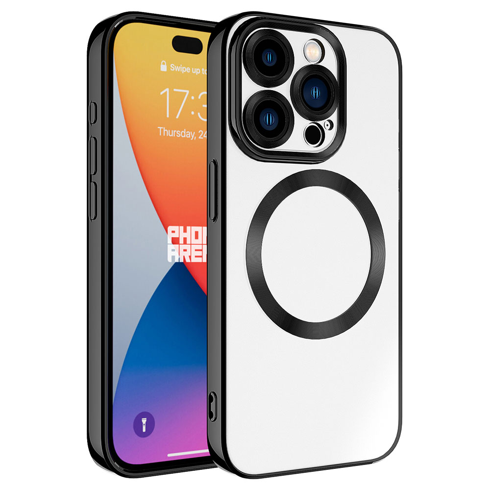KNY Apple İphone 15 Pro Kılıf Kamera Korumalı Renkli Kenarlı Magsafeli Setro Kapak
