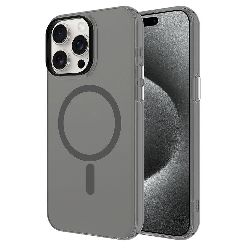 KNY Apple phone 15 Pro Max Klf Renkli Buzlu Magsafeli Metal Tulu Sert C-Pro Kapak