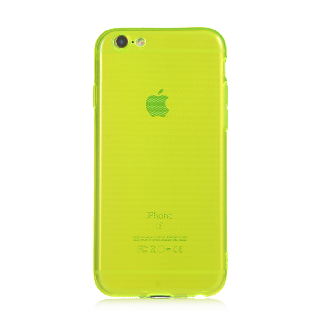 KNY Apple phone 6-6S Klf Renkli Fosforlu Mun Silikon
