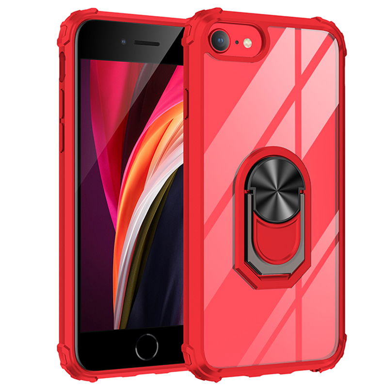 KNY Apple phone 6-6S Klf Silikon Kenarl Renkli Yzkl Manyetik Mola Kapak