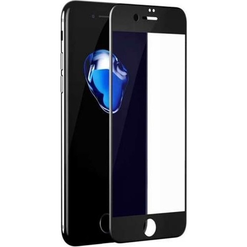 KNY Apple phone 7 in Kenar Krlmaya Dayankl 5D Cam Ekran Koruyucu Siyah